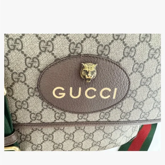 Gucci Neo vintage crossbody bag green & red strap like new excellent condition - Picture 3 of 12